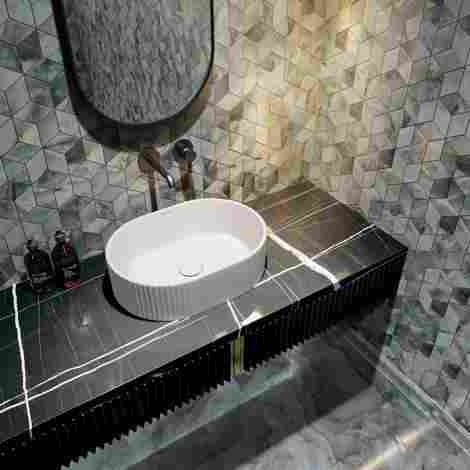 Kerama Marazzi Vento 50 Раковина накладная, белая матовая фото 4