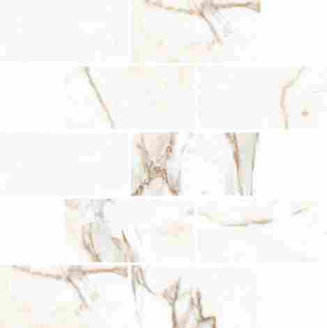 Мозаика Marble Trend Calacatta gold Лаппатированная, прямоугольник