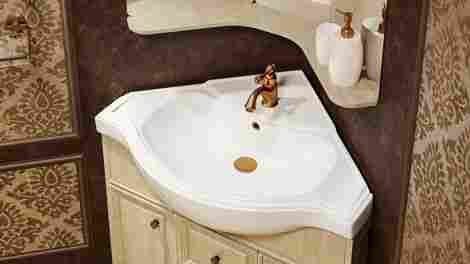 Kirovit Классик Раковина угловая встраиваемая с отверстием под смеситель фото 3