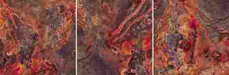 Декор Pietra Lavica Lava C (Rosso) S/3 49x49