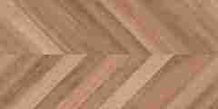 Керамогранит Wood Canarium Chevron M темно-бежевый матовый карвинг 60x120 фото 3