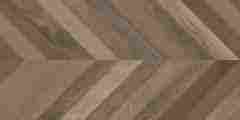 Керамогранит Wood Latina Brown Chevron M коричневый матовый карвинг 60x120 фото 2