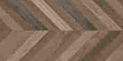 Керамогранит Wood Latina Brown Chevron M коричневый матовый карвинг 60x120 фото 3