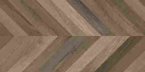 Керамогранит Wood Latina Brown Chevron M коричневый матовый карвинг 60x120