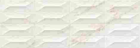 Плитка Marbleplay Ivory Struttura Gem 3D Rett 30x90