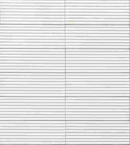 Керамогранит Rice Bianco Struttura Pleat 3D Lux 7,5x20