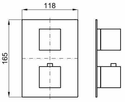 Noken NK Logic Смеситель для душа термостатический, внешняя часть 100124172 фото 2