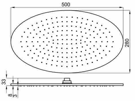Noken NK Logic Верхний душ 28х50 см, 100098844 фото 2