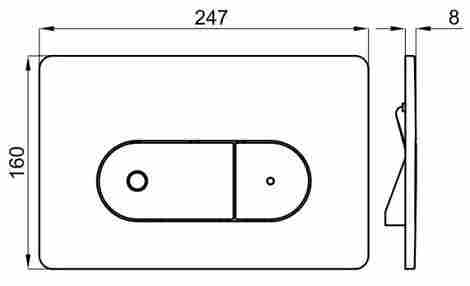 Noken Smart Line Oval Двойная кнопка слива фото 2