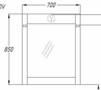 Opadiris Лаварро 70 Зеркало, венге фото 2