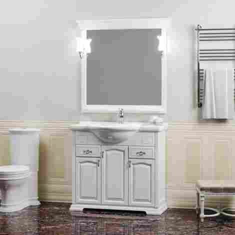 Opadiris Риспекто 95 Зеркало, белый матовый фото 3