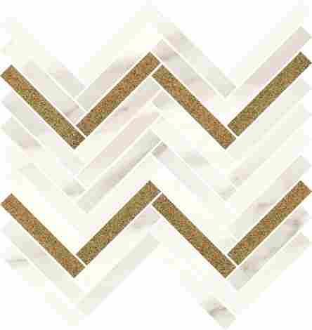 Мозаика Calacatta Sparkle Gold Mozaika Polysk