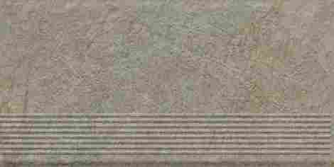 Ступень Eremite taupe stopnica prosta struktura mat 30x60