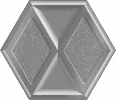 Декор Morning Silver Heksagon Inserto Polysk 17,1x19,8