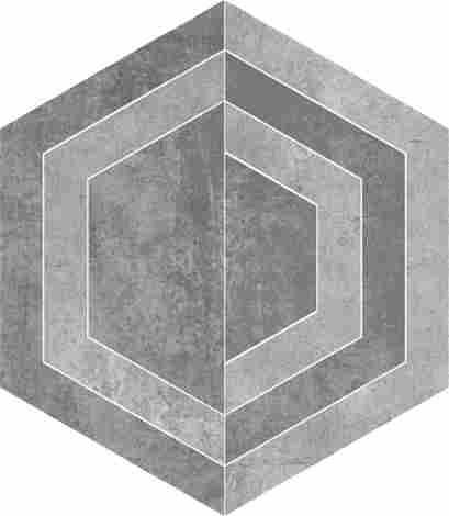 Декор Scratch Grys Heksagon C Mat 26x29,8