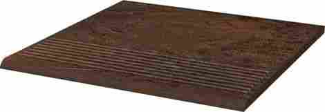 Ступень Semir Brown рефленая простая структурная 30x30