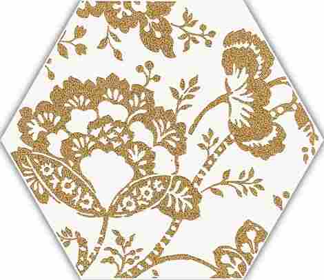 Декор Shiny Lines Gold Heksagon Inserto C 17,1x19,8
