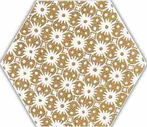 Декор Shiny Lines Gold Heksagon Inserto D 1 17,1x19,8