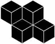 Мозаика Uniwersalna Mozaika prasowana Nero romb hexagon