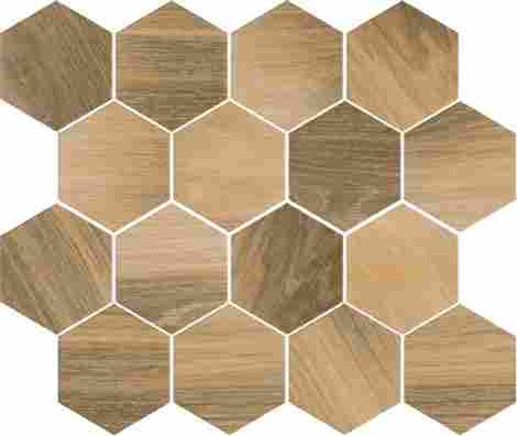 Мозаика Uniwersalna Mozaika Prasowana Wood Natural Mix Heksagon Mat