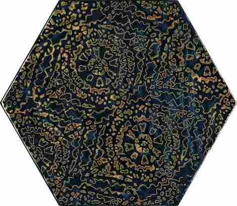 Декор Urban Colours Blue Inserto Szklane Heksagon A (стекло) 17,1x19,8