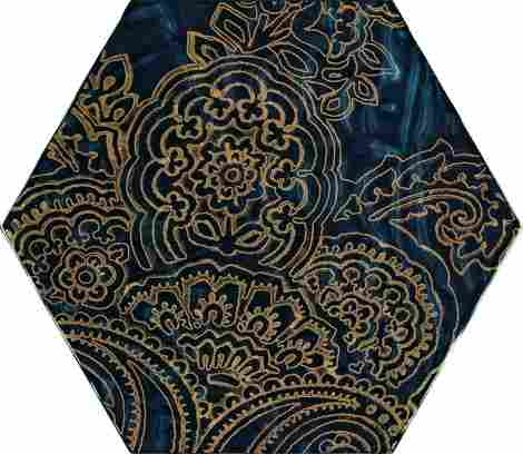 Декор Urban Colours Blue Inserto Szklane Heksagon B (стекло) 17,1x19,8