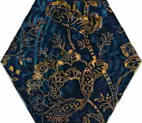 Декор Urban Colours Blue Inserto Szklane Heksagon C (стекло) 17,1x19,8