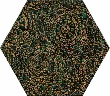 Декор Urban Colours Green Inserto Szklane Heksagon A (стекло) 17,1x19,8