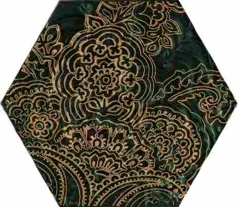 Декор Urban Colours Green Inserto Szklane Heksagon B (стекло) 17,1x19,8
