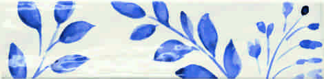 Керамогранит Harmony Aqua Blue Decor 6x24,6 фото 2