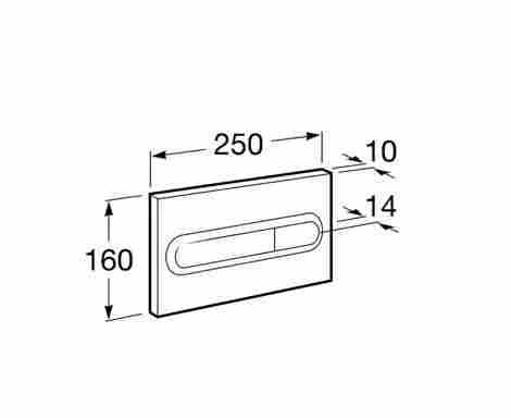 Roca In-Wall PL1 Dual Кнопка слива двойная (хром) 7890095001 фото 2