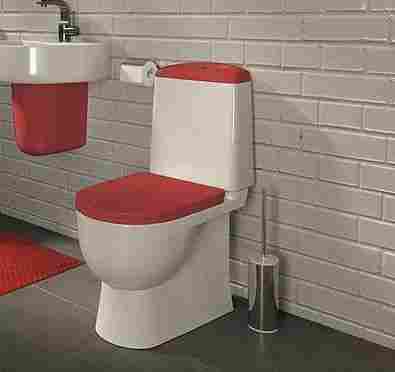 Sanita Luxe Best Color Red Унитаз-компакт, сиденье дюропласт плавное опускание, антивсплеск фото 3