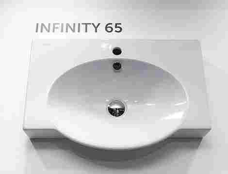 Sanita Luxe Infinity 65 (Signo) Раковина подвесная с кронштейнами и полотенцедержателем фото 5