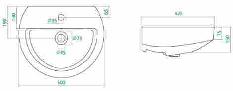Santek Аллегро 50 Раковина подвесная фото 2