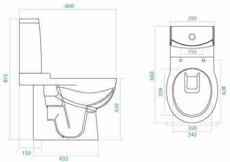 Santek Аллегро Унитаз-компакт с сиденьем дюропласт фото 2