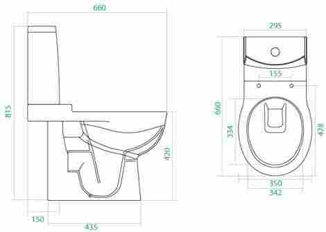 Santek Аллегро Унитаз-компакт с сиденьем дюропласт плавное опускание фото 2