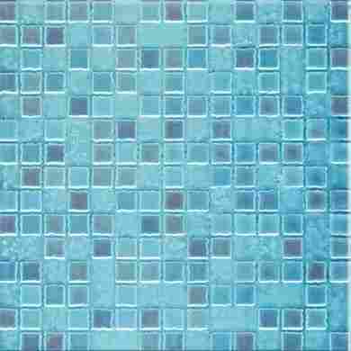 Плитка Римская мозаика голубая 33x33