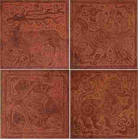 Плитка Родос коричневая декоративная 33x33