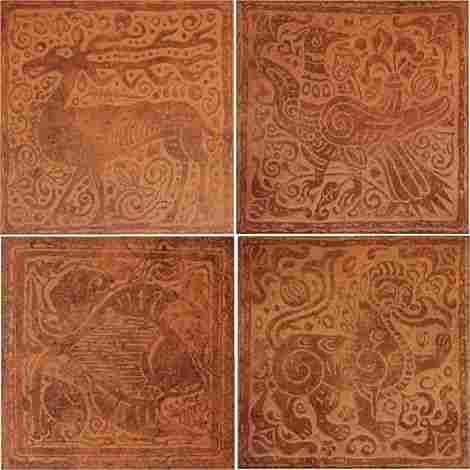 Плитка Родос персиковая декоративная 33x33