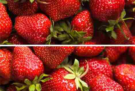 Панно Beveled tile (из 2-х плиток) Strawberry (стекло) 20x30