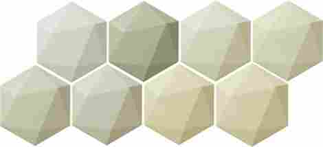 Плитка Origami green hex 11x12,5