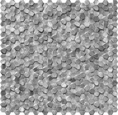 Мозаика Vestige hex 3d silver