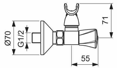 Vidima Life смеситель для душа настенный, двухвентильный фото 2