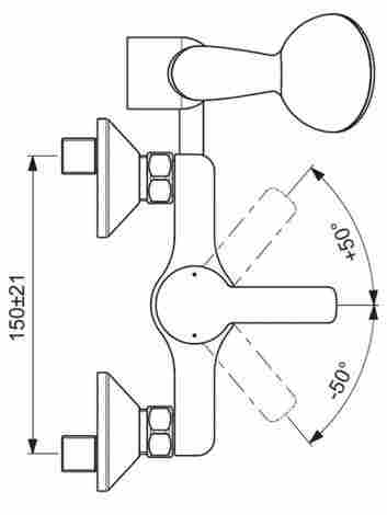 Vidima Uno смеситель для душа настенный, однорычажный BA237AA фото 2