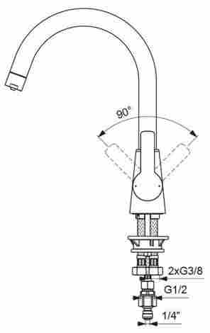 Vidima Uno смеситель для кухни с подключением к фильтру с питьевой водой фото 2
