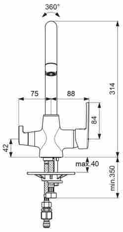 Vidima Uno смеситель для кухни с подключением к фильтру с питьевой водой фото 3