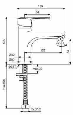 Vidima Uno Смеситель для раковины, однорычажный B2010AA фото 2