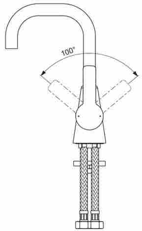Vidima Uno Смеситель для раковины, однорычажный, с боковой рукояткой BA235AA фото 4