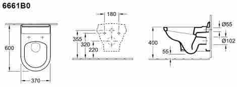 Villeroy & Boch Hommage Унитаз подвесной с креплениями, альпийский белый 6661B0R1 фото 2