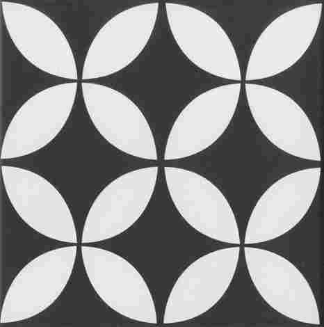 Керамогранит Stamp Black matte 20x20
